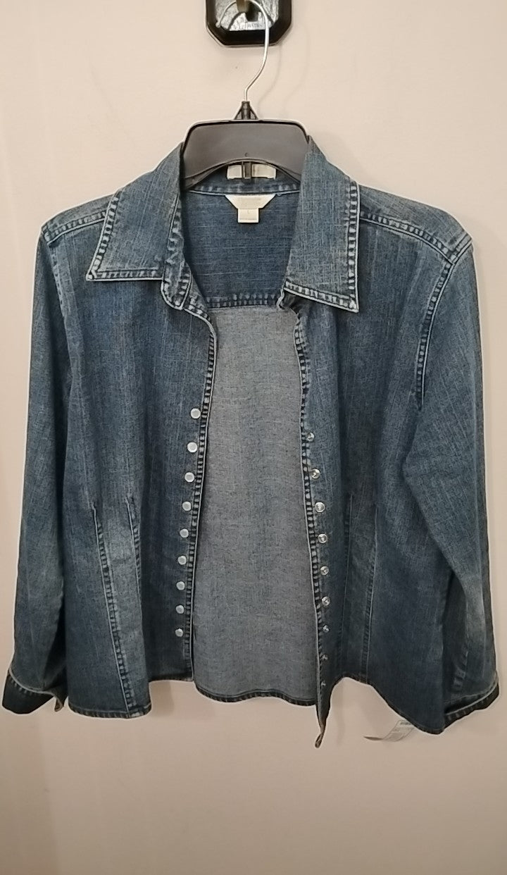 Size L Christopher & Banks Jean Jacket