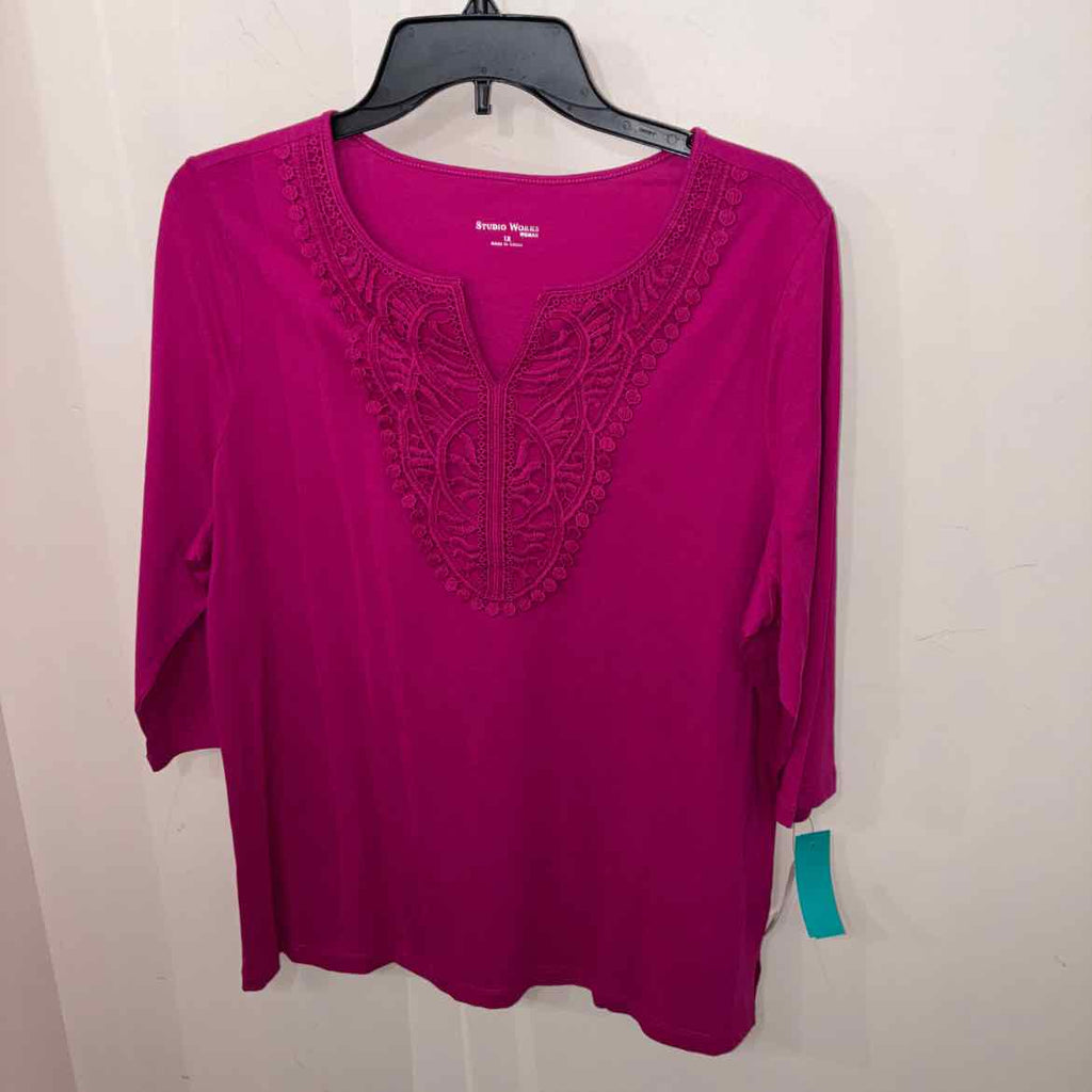 Size 1X Studio Works 3/4 sleeves Misc. Tops