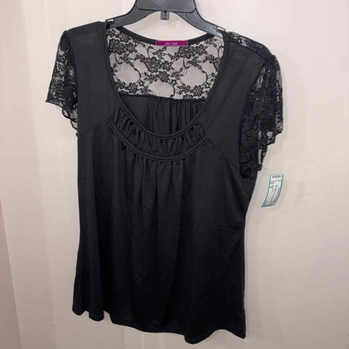 Size 1X Black Short Sleeve Misc. Tops