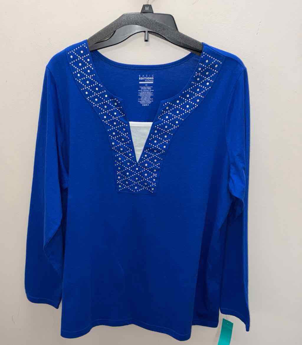 Size 1X Basic Editions 3/4 sleeves Misc. Tops