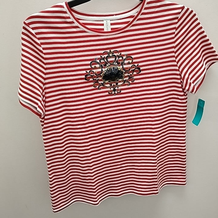 Size L White Stag Short Sleeve T-shirt