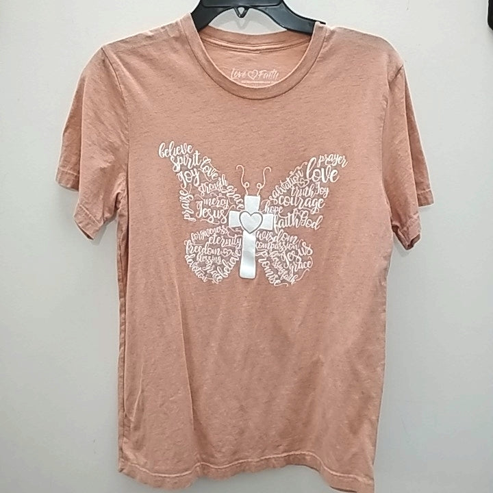 Size M Love In Faith Short Sleeve T-shirt