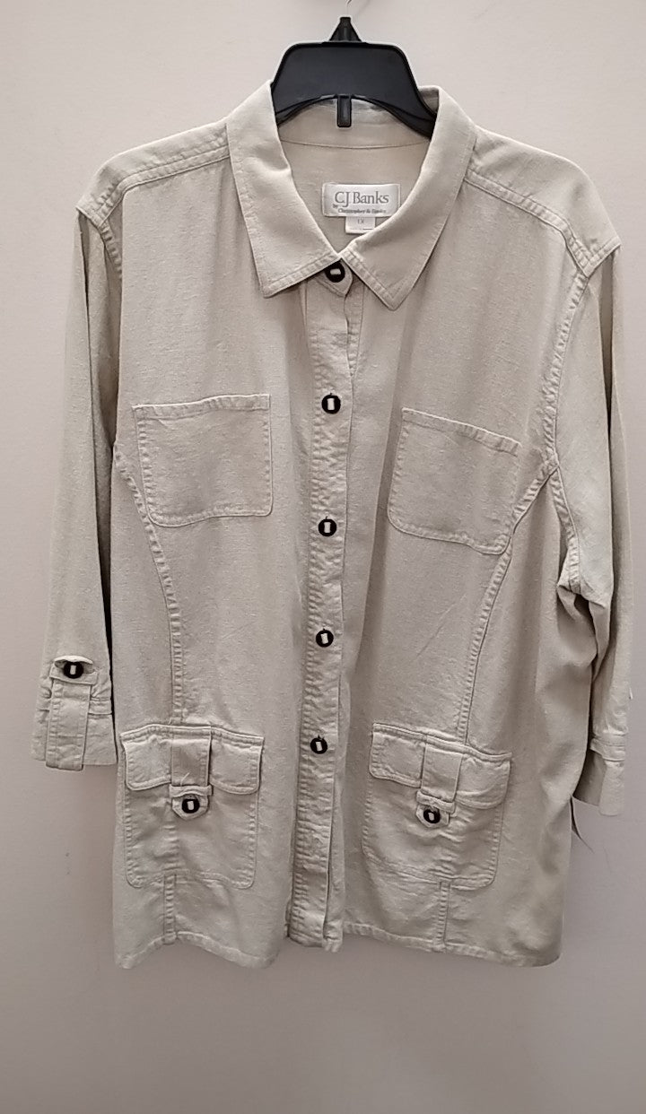 Size 1X Cj Banks 3/4 sleeves Misc. Tops
